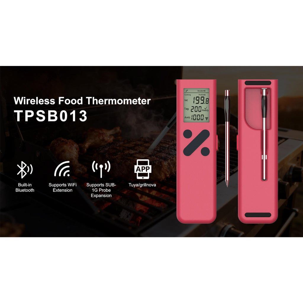 Smart Bluetooth Wireless Meat Thermometer Digital, Standalone Display Base for BBQ, Grill, Oven, Smoker, Air Fryer, Kitchen, High-Accuracy Sensors Perfect for Steak, Chicken, Turkey