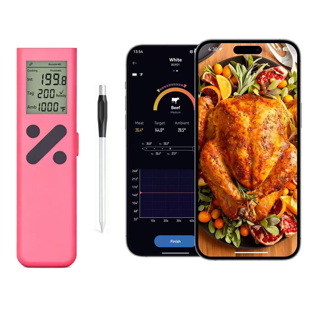 Smart Bluetooth Wireless Meat Thermometer Digital, Standalone Display Base for BBQ, Grill, Oven, Smoker, Air Fryer, Kitchen, High-Accuracy Sensors Perfect for Steak, Chicken, Turkey