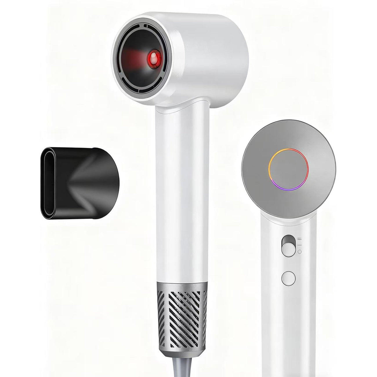 Professional High Speed Hair Dryer with Diffuser, 500 Million Negative Ions, Ultra-Fast Drying, Low Noise, 150000 RPM, Infrared Blow Dryer  with a Magnetic Nozzle for Faster Drying Hair Types