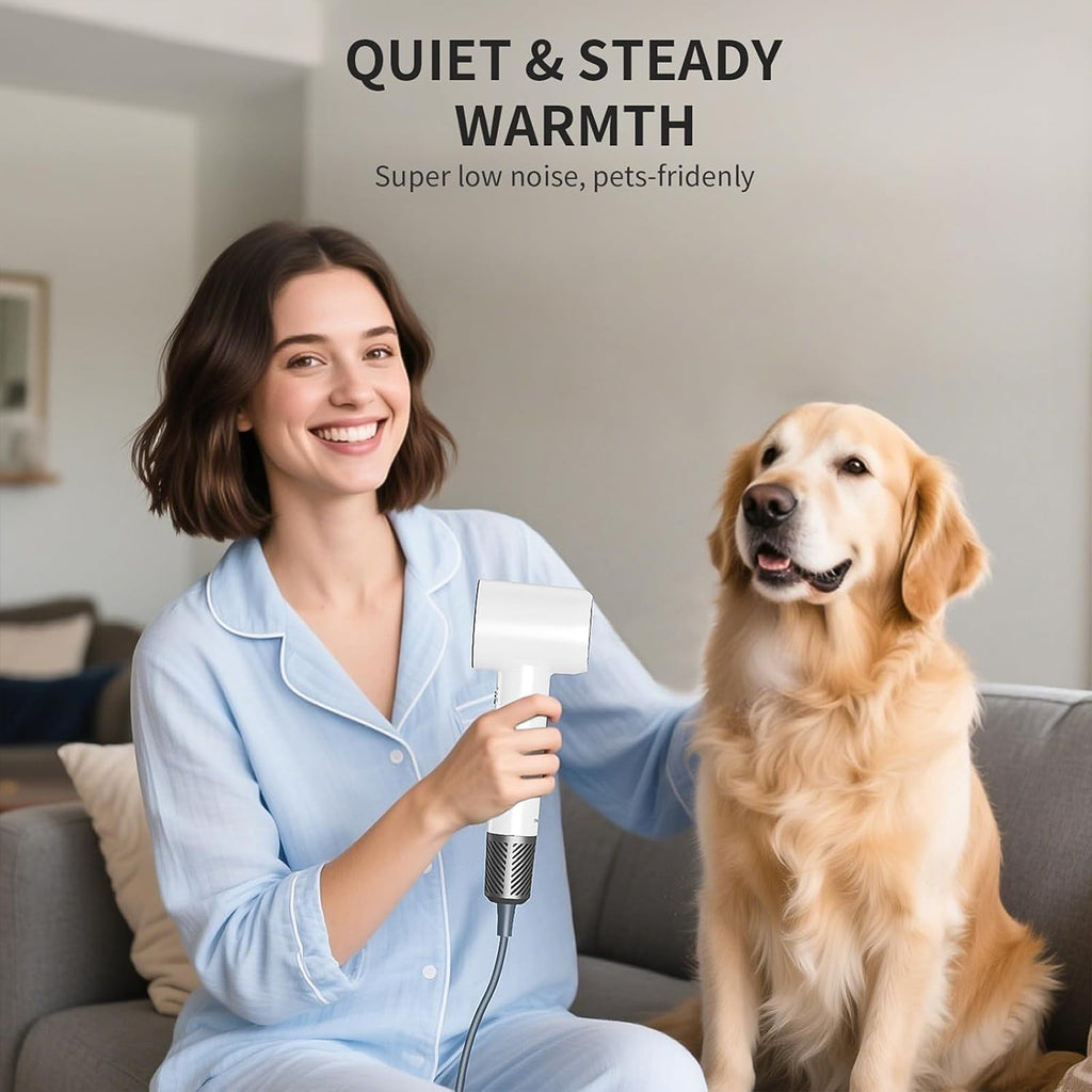 Professional High Speed Hair Dryer with Diffuser, 500 Million Negative Ions, Ultra-Fast Drying, Low Noise, 150000 RPM, Infrared Blow Dryer  with a Magnetic Nozzle for Faster Drying Hair Types